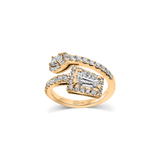 Baguette And Pear Diamond Ring