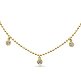 Dangling Diamond Bezel Necklace (.15) - 5 Stations