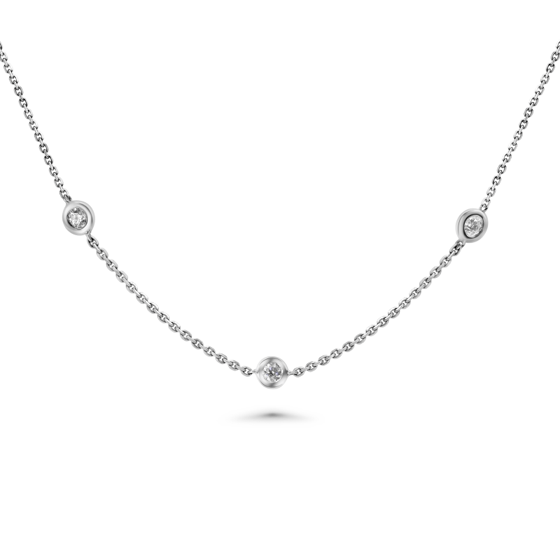 Diamond By The Yard Necklace (.18 - .19) - 7 Stations