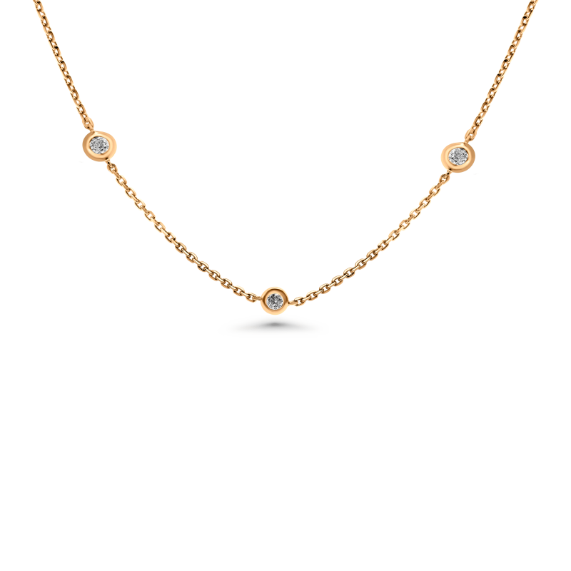 Diamond By The Yard Necklace (.15) - 7 Station