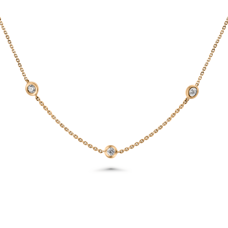Diamond By The Yard Necklace (.18 - .19) - 7 Stations