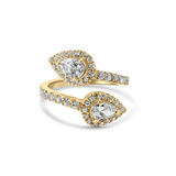 Double Pear Diamond Ring
