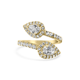 Double Pear Diamond Ring