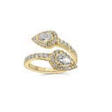 Double Pear Diamond Ring