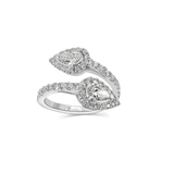 Double Pear Diamond Ring