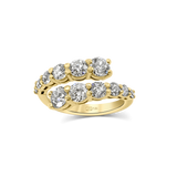 Graduated Diamond Crossover Ring