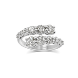 Graduated Diamond Crossover Ring
