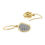 Boucles d'oreilles en forme de haricot rouge 