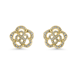 Large Camellia Flower Earrings