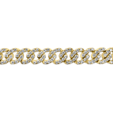 Medium Flat Diamond Curb Link Bracelet