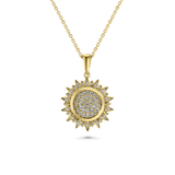 Sunburst Diamond Pendant 12mm