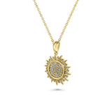 Sunburst Diamond Pendant 12mm