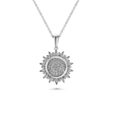 Sunburst Diamond Pendant 12mm