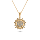 Sunburst Diamond Pendant 12mm