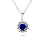 Sunburst Lapis Pendant 12mm