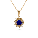 Sunburst Lapis Pendant 12mm