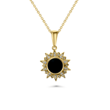 Sunburst Onyx Pendant 10mm