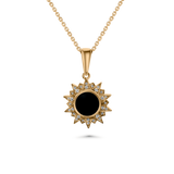 Sunburst Onyx Pendant 10mm