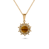 Sunburst Tiger Eye Pendant 8mm